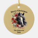 Search for black horse christmas tree decorations Red