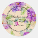 Search for pink watercolor wedding stickers Purple