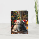 Search for black and white cat christmas cards Cats
