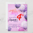 Search for 4 year old birthday invitations For kids