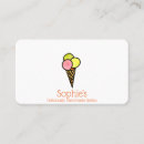 Search for ice cream shop business cards Handmade