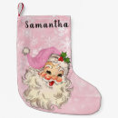 Search for vintage santa christmas stockings Pink