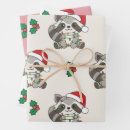 Search for raccoon christmas wrapping paper Cute animals