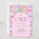 Search for balloons 1st birthday invitations Girls