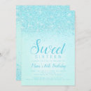 Search for aqua sweet 16 invitations Glam