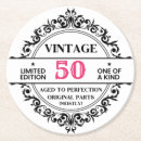 Search for 50th birthday coasters Typography