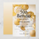 Search for gold and white birthday invitations Glam glamourous