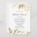 Search for fall leaves bridal shower invitations Gold