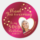 Search for 50th birthday thank you stickers Fifty and fab