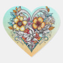 Search for heart tattoo stickers Flowers