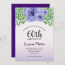 Search for purple flower birthday invitations Elegant