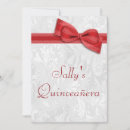 Search for red white quinceanera invitations Sweet 15