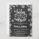Search for chalkboard baby shower invitations Snowflake