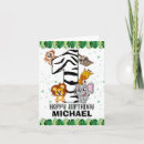 Search for wild one birthday cards Jungle animals