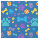 Search for blue dog paw print fabric Puppy