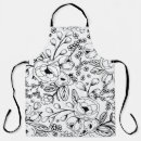 Search for black and white floral aprons Chef