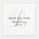 Search for sage wedding napkins Initials
