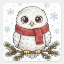 Search for red scarf stickers Owl