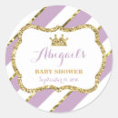 Search for purple princess baby shower stickers Gold
