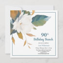 Search for floral 90th birthday invitations Ninety