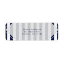 Search for navy blue and white stripes return address labels Elegant