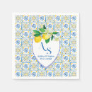 Search for spanish wedding napkins Blue and yellow