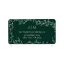 Search for monogram wedding invitation return address labels Calligraphy
