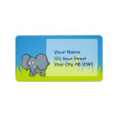 Search for grey elephant return address labels Cute