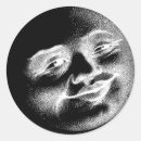 Search for vintage man in the moon stickers Face
