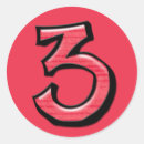 Search for number 3 stickers Third