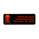 Search for skull and crossbones return address labels Halloween