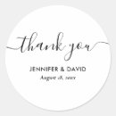 Search for elegant round thank you stickers Black