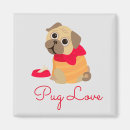 Search for pug lovers magnets I love pugs