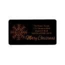 Search for crystal snowflake return address labels Merry christmas