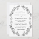 Search for black and white floral wedding invitations Classic