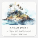 Search for tropical island return address labels Botanical