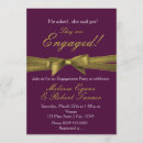 Search for gold purple engagement party invitations Glitter