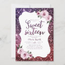 Search for purple sweet 16 invitations Burgundy