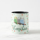 Search for cute bird pattern mugs Green