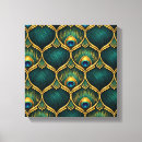 Search for peacock feather canvas prints Emerald green