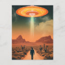 Search for alien abduction postcards Retro