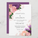 Search for purple and peach wedding invitations Flowers