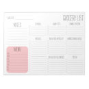 Search for meal plan notepads Grocery shopping