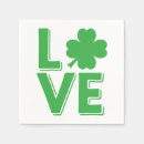 Search for irish shamrock napkins Lucky in love