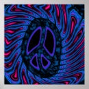 Search for psychedelic peace sign posters Blue