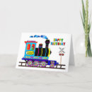 Search for kids train birthday cards Colourful