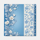 Search for blue floral pattern magnets Turquoise