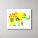Search for elephant painting canvas prints Colourful