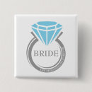 Search for engagement party square badges Bride to be