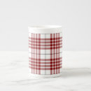 Search for red and white plaid mugs Tartan